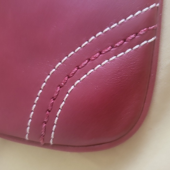 Coach Burgundy Leather Wristlet - Picture 5 of 5
